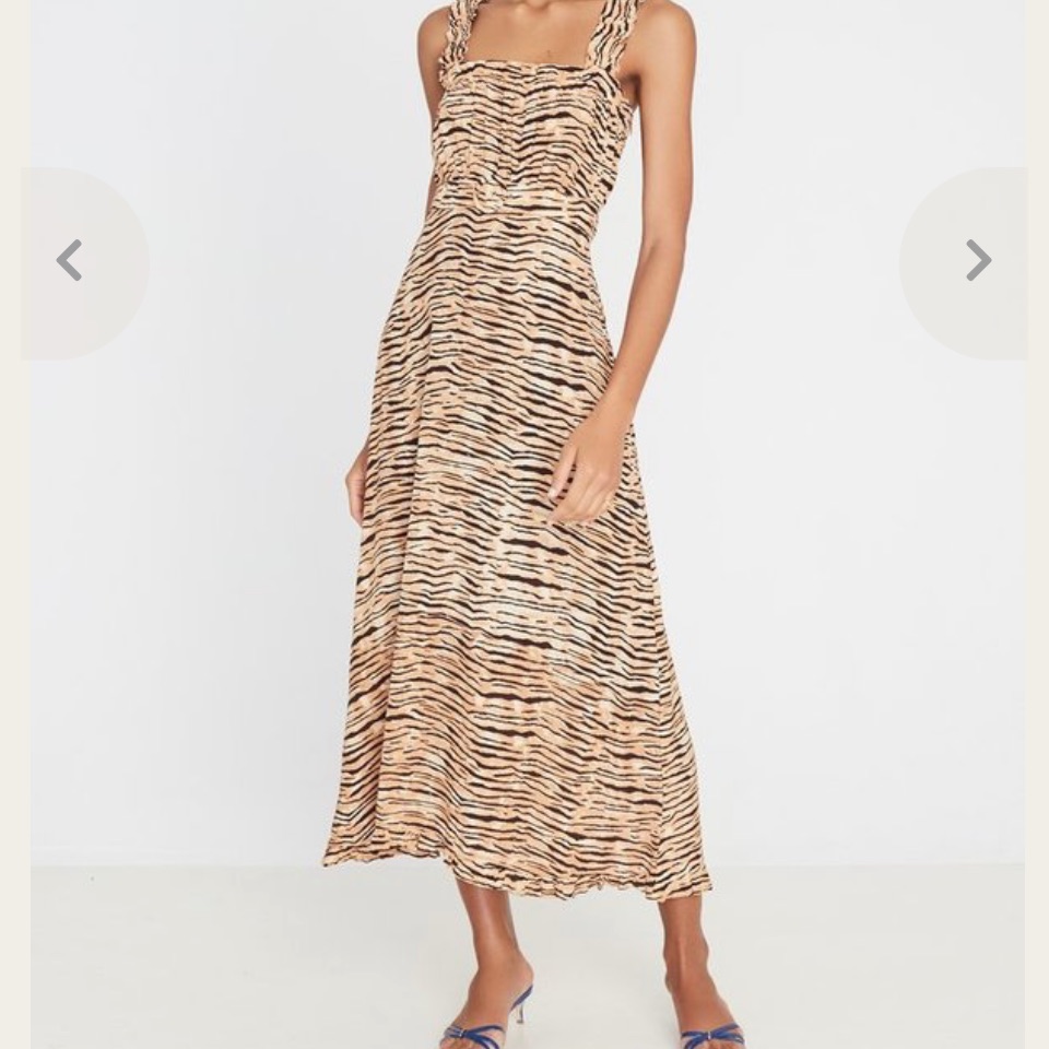 Faithfull The Brand Saint Tropez Midi Dress In Wyldie Animal Size Xs